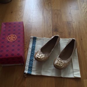 Tory Burch Nude Flats Shoes